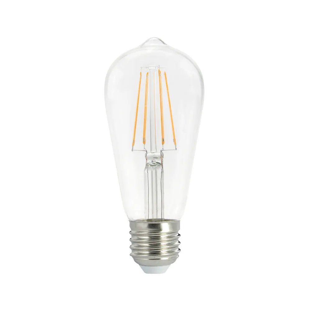 Airam Filament LED Edison lyspære, Klar-dimbar-4-filament E27-5W Airam
