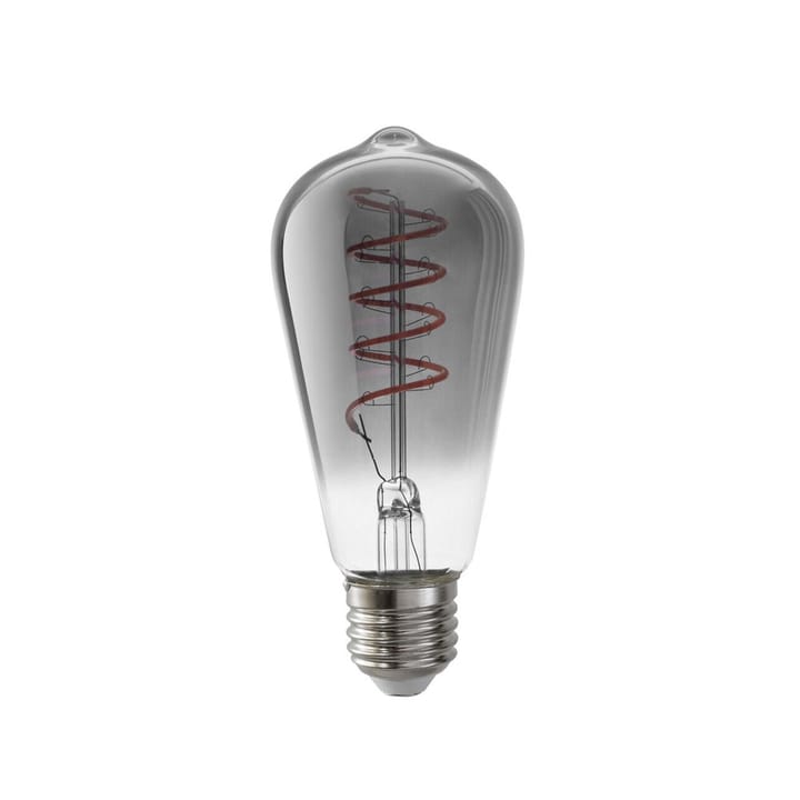 Airam Filament LED Edison lyspære - smoke, dimbar, spiral E27, 5W - Airam