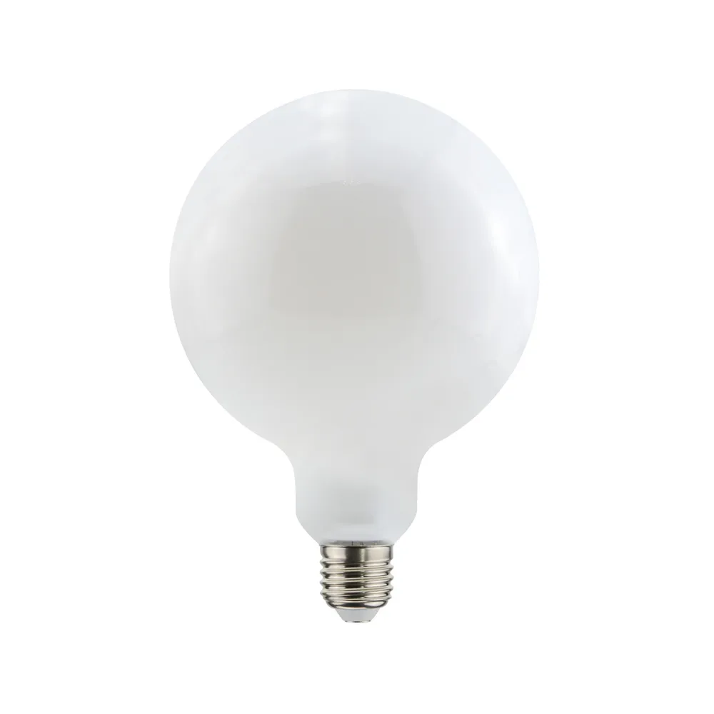 Airam Filament LED Globe 125MM lyspære, opal, dimbar E27, 9W Airam
