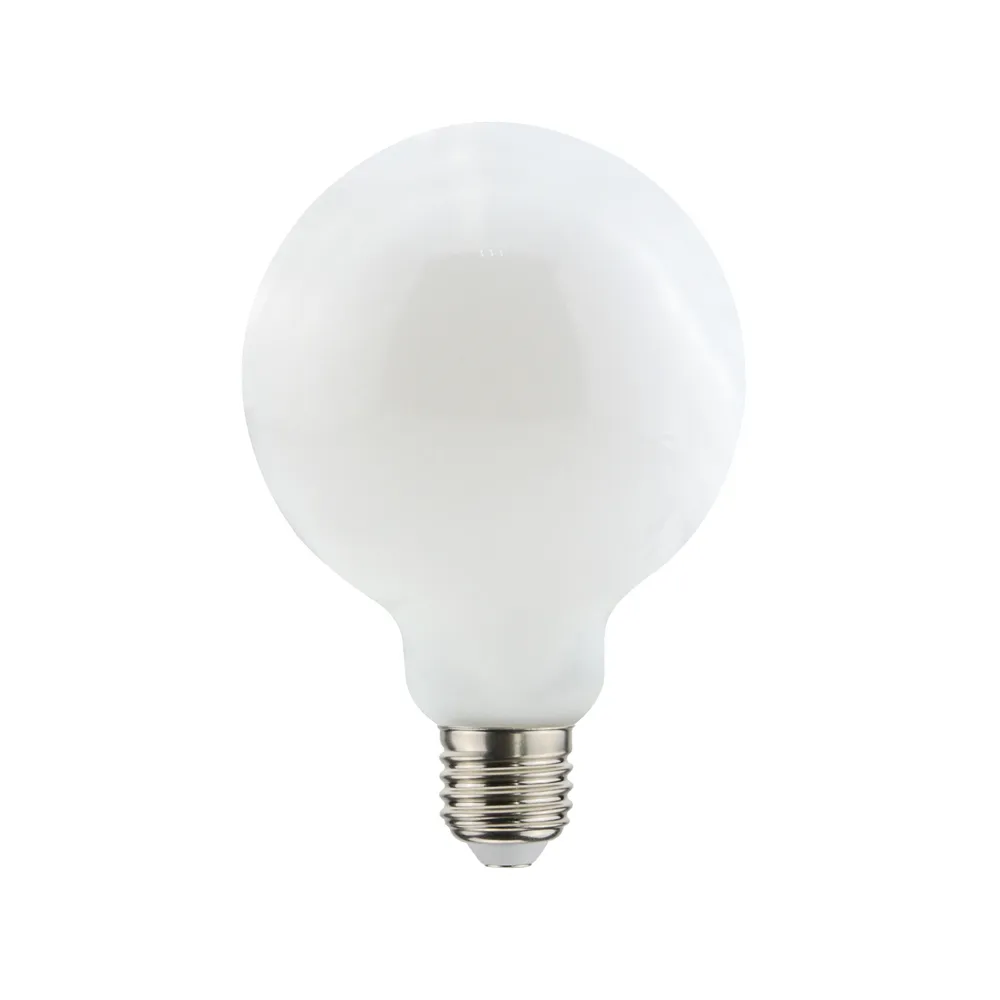 Airam Filament LED globe 95MM lyspære, opal, dimbar E27, 9W Airam