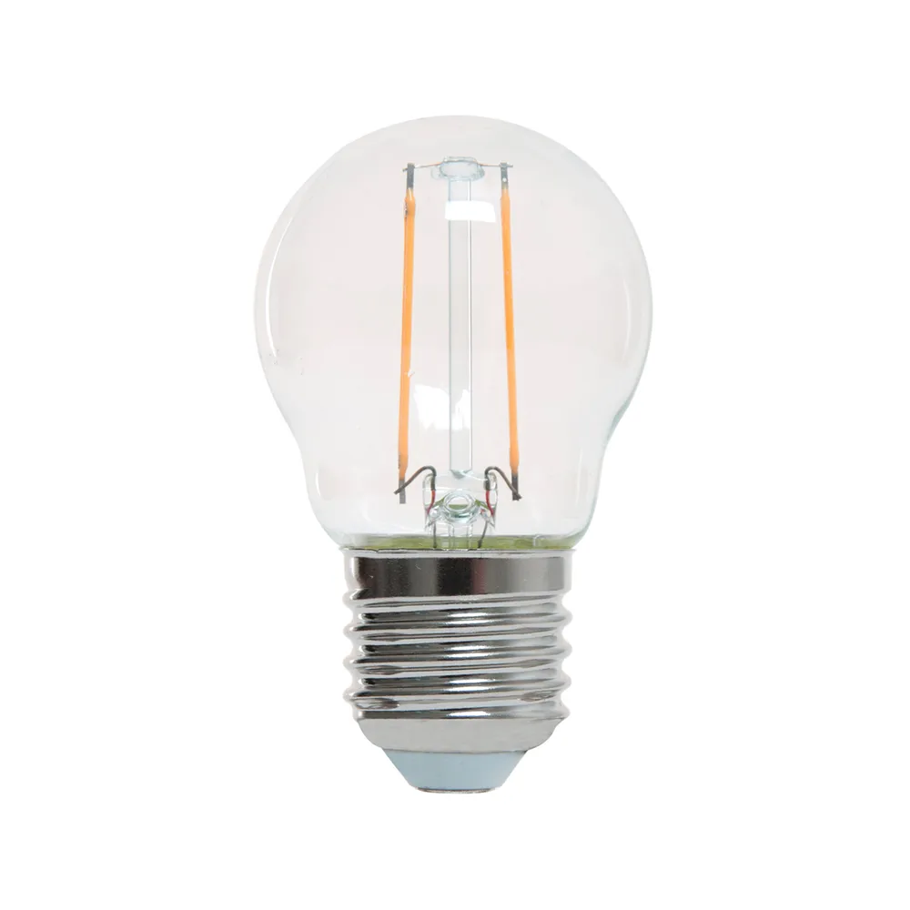 Airam Filament LED globe E27, klar, ikke dimbar, 2,5W Airam