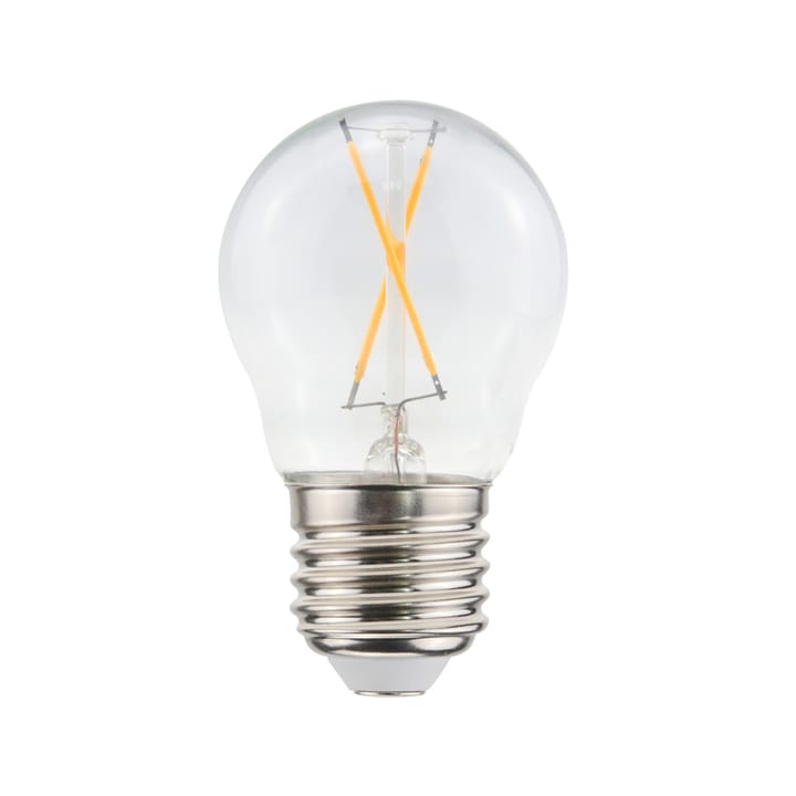 Airam Filament LED globe lyspære - klar, ikke dimbar, 2-filament E27, 1W - Airam