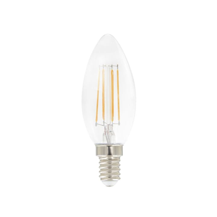 Airam Filament LED Krone lyspære  - klar, med minne E14, 5W - Airam