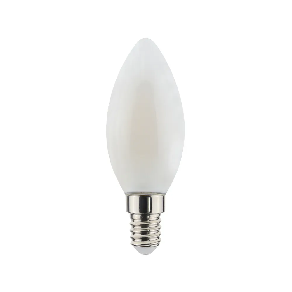 Airam Filament LED kronelys C37 lyspære, Opal, dimbar e14, 5w Airam