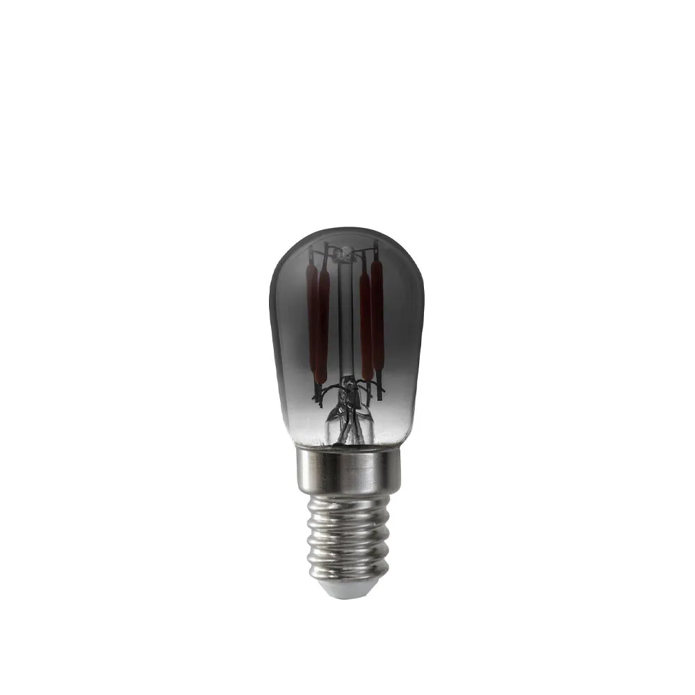 Airam Filament LED-pære lyspære, Smoke, dimbar, T26 E14, 3W Airam