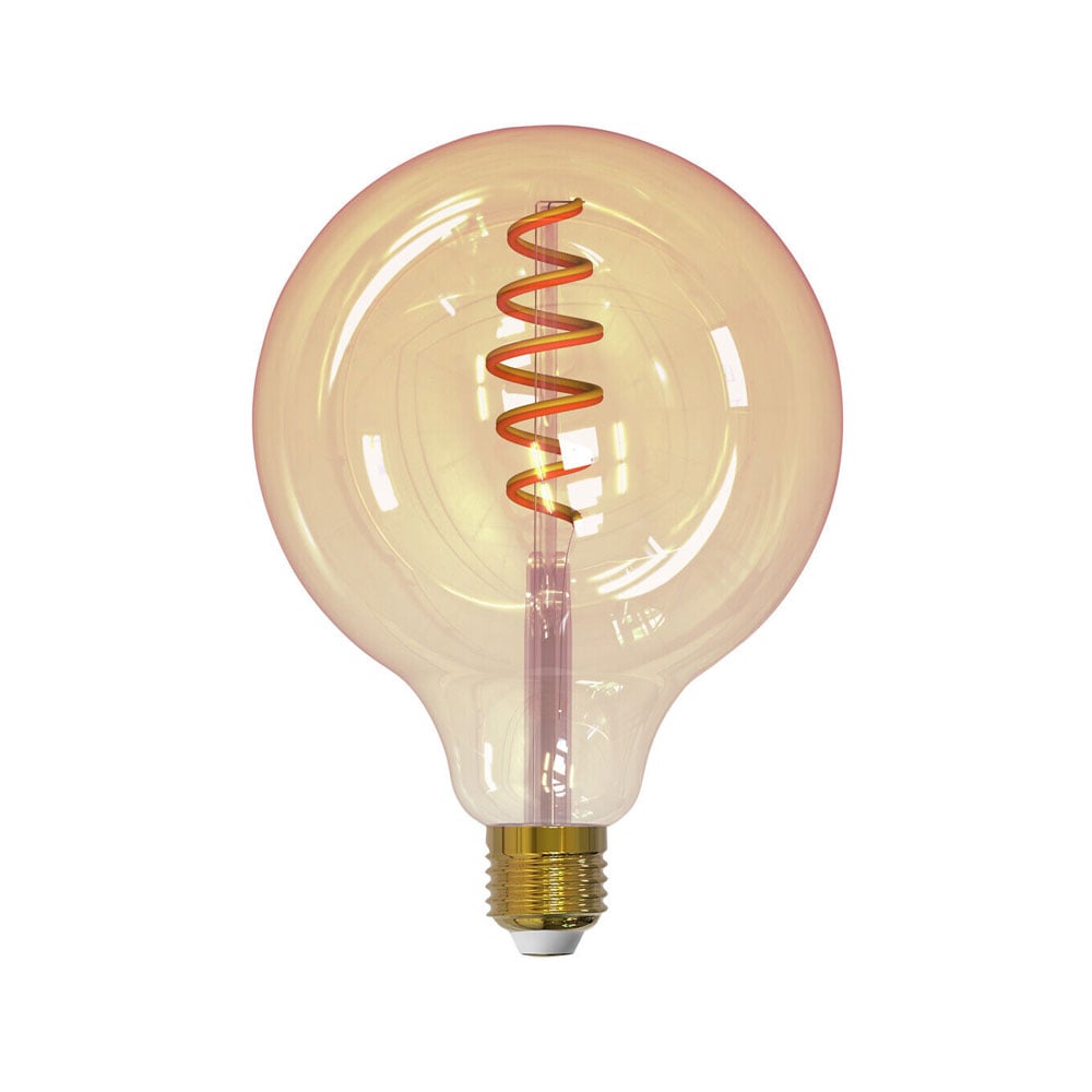 Airam Smarte Hjem Filament LED globe lyspære amber, 125MM, spiral E27, 6W