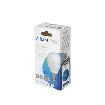 Airam Smarte Hjem LED globe lyspære - hvit E14, 5W - Airam