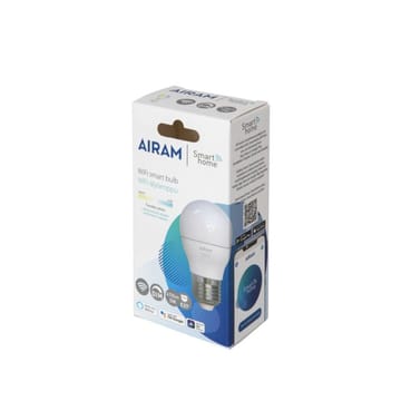 Airam Smarte Hjem LED globe lyspære - hvit E27, 5W - Airam