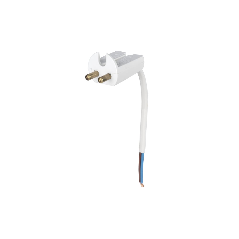 Airam Lampestpsel hvit, med ledning 11 cm, ujordet | Skandinavisk Design | Lampeoppheng & Lampeledninger | Hvit