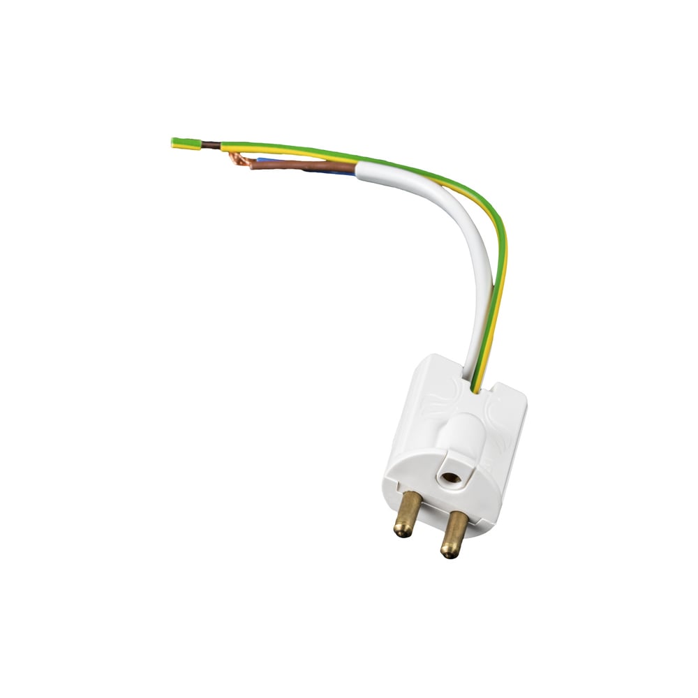 Airam Lampestpsel hvit, med ledning 14 cm, jordet | Skandinavisk Design | Lampeoppheng & Lampeledninger | Hvit