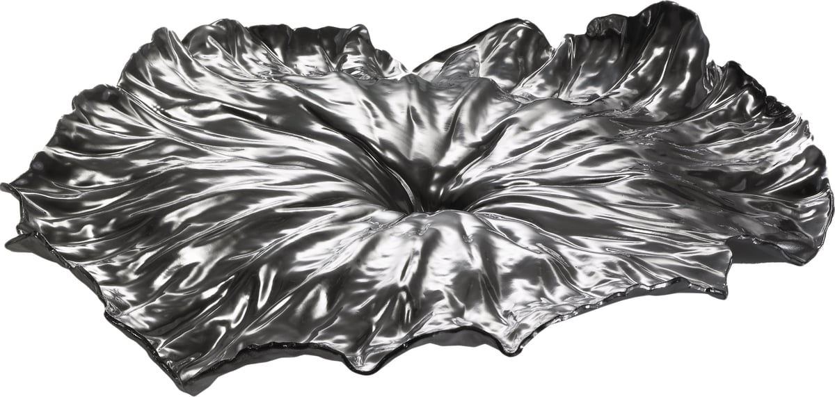 Alessi A Lotus Leaf serveringsfat 45 cm Black | Skandinavisk Design | Serveringsfat | Svart
