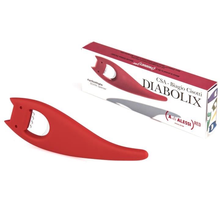 Diabolix flaskeåpner, rød Alessi