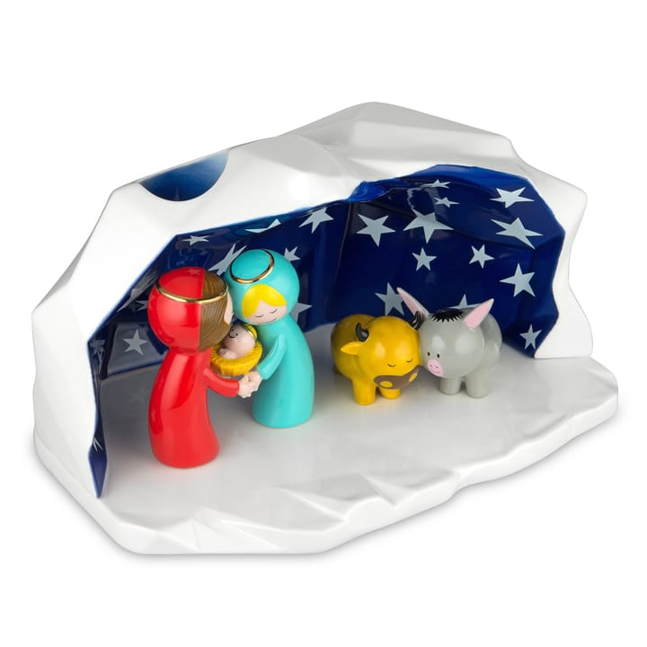 Happy Eternity baby krybbe med porselensfigurer, 1 sett Alessi
