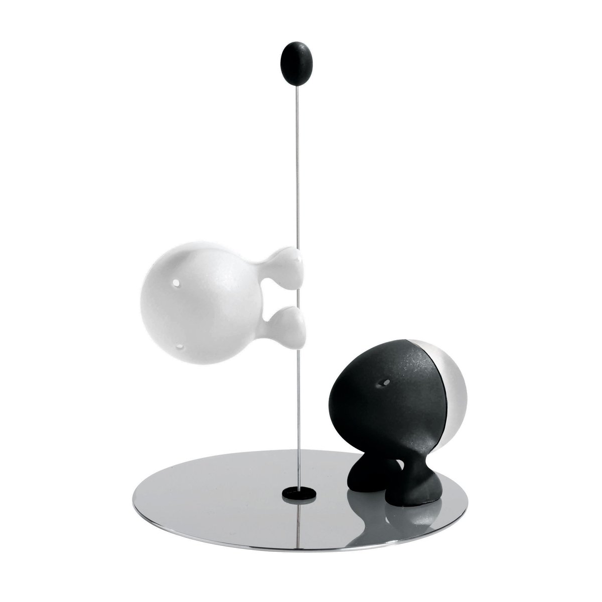 Alessi Lilliput salt- og peppersett svart-hvit