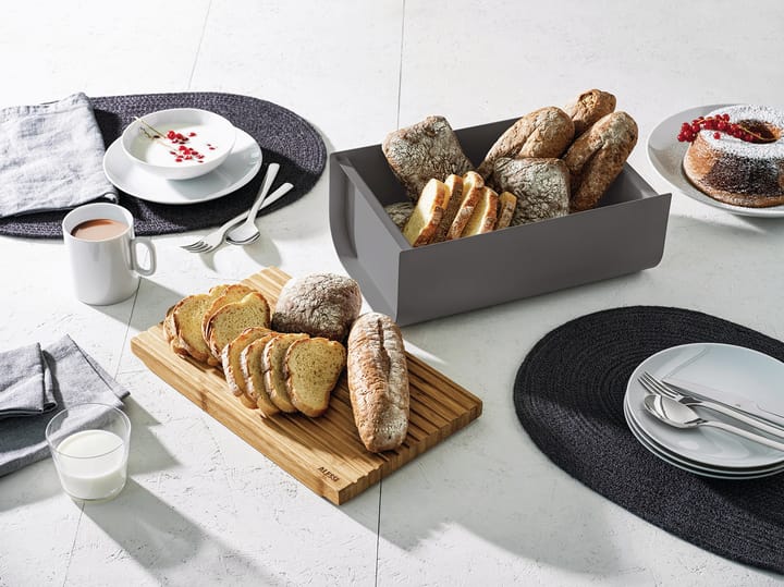 Mattina brødboks 34 cm, Mørkegrå-bambus Alessi