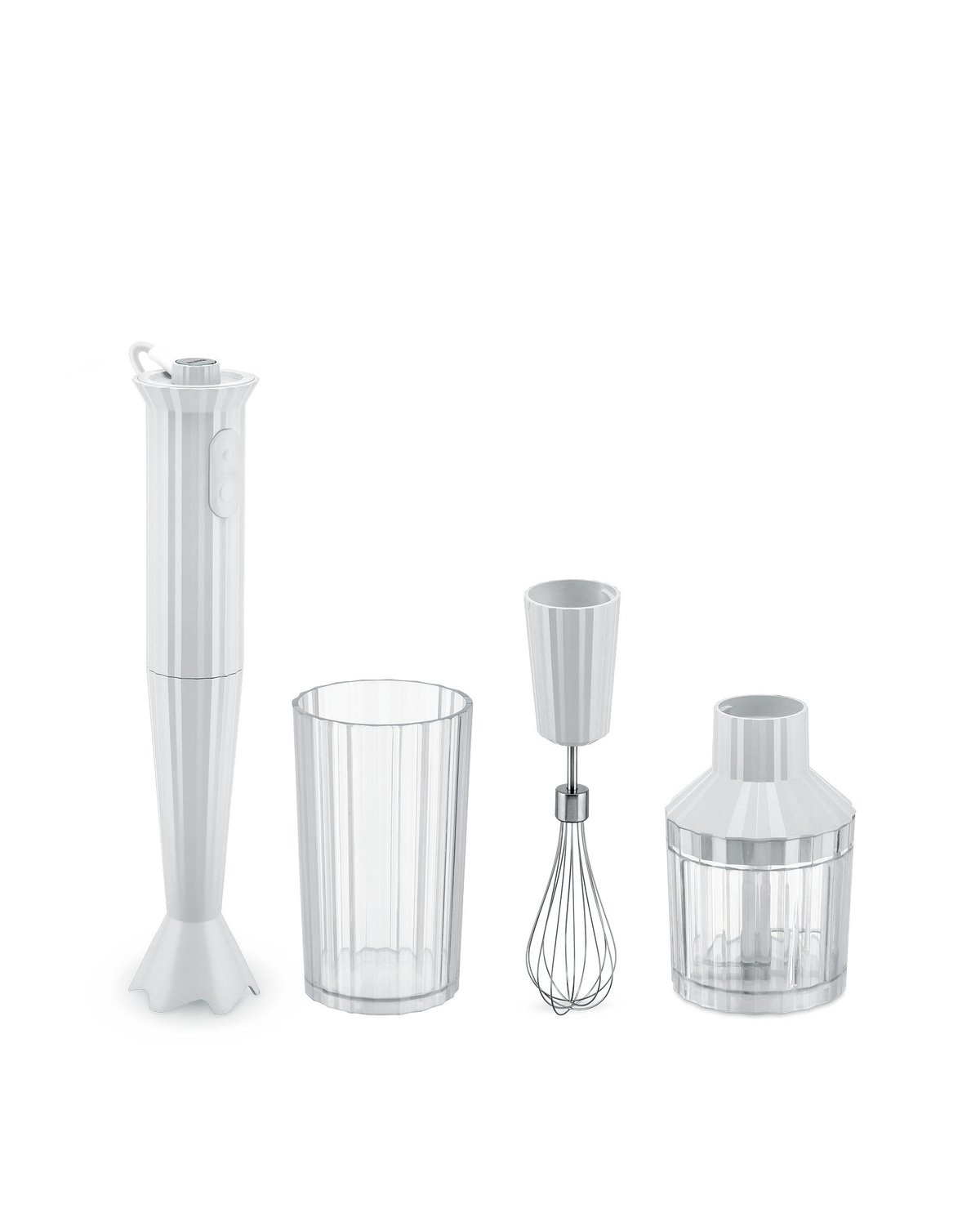 Alessi Plissé stavmikser-sett Hvit | Skandinavisk Design | Hvit