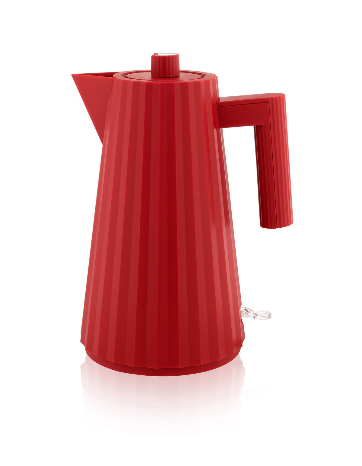 Alessi - Plissé Electric Water-Kettle Red - Vannkokere - Michele De Lucchi - Rød