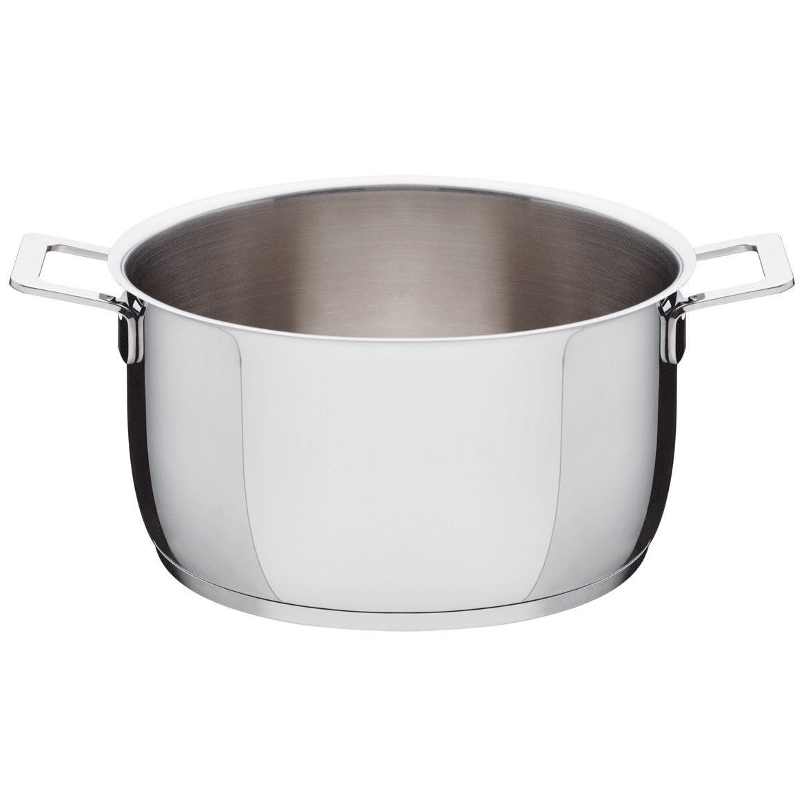 Alessi - Pots & Pans Casserole with 2 handles - Ø 24 cm - Kjeler og kasseroller - Jasper Morrison - Sølv