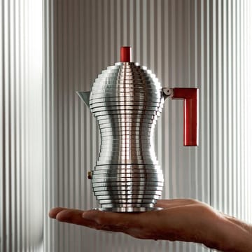 Pulcina espressobrygger 3 kopper - rød hank - Alessi
