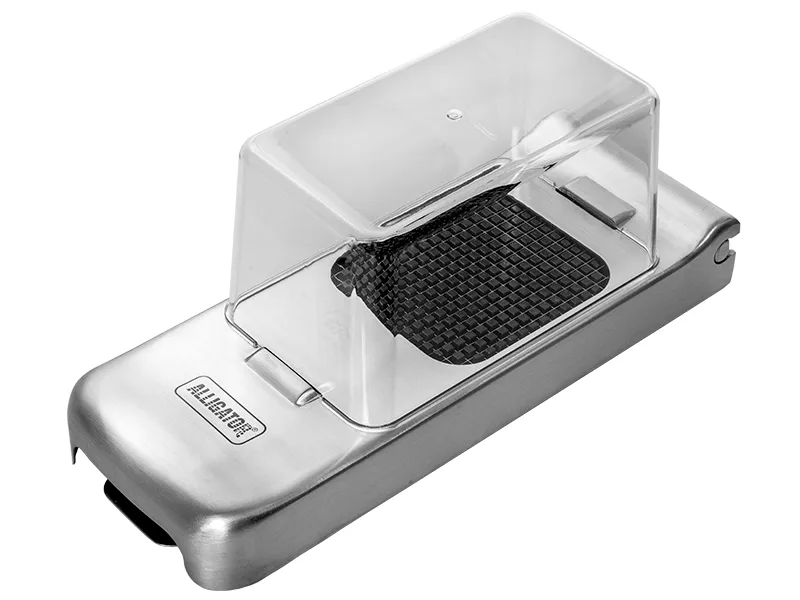 Løkskjærer med stort lokk, Rustfritt stål Alligator Family