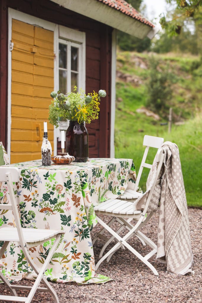 Ängsö stoff, Multi-Beige Almedahls
