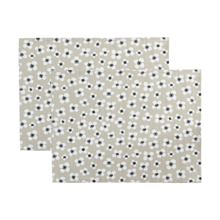 Belle Amie bordbrikke 2-pakning, Beige, 34x45 cm Almedahls
