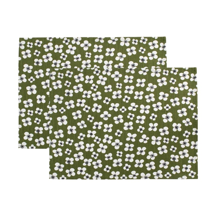 Belle Amie bordbrikke 2-pakning - Mørkegrønn, 34x45 cm - Almedahls