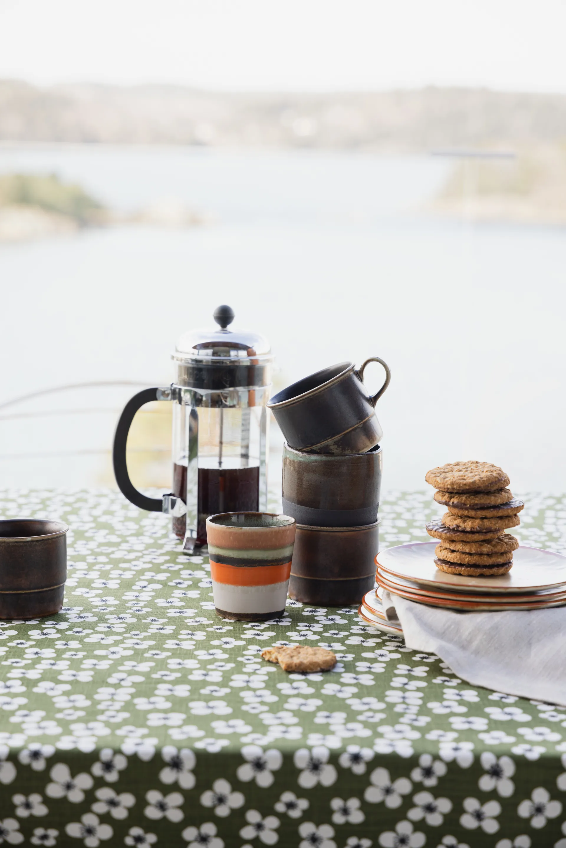 Belle Amie voksduk metervare, Mørkegrønn Almedahls