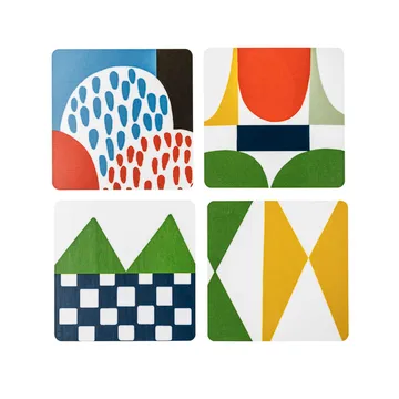 Bows glassunderlag 4-pakn. - multi - Almedahls