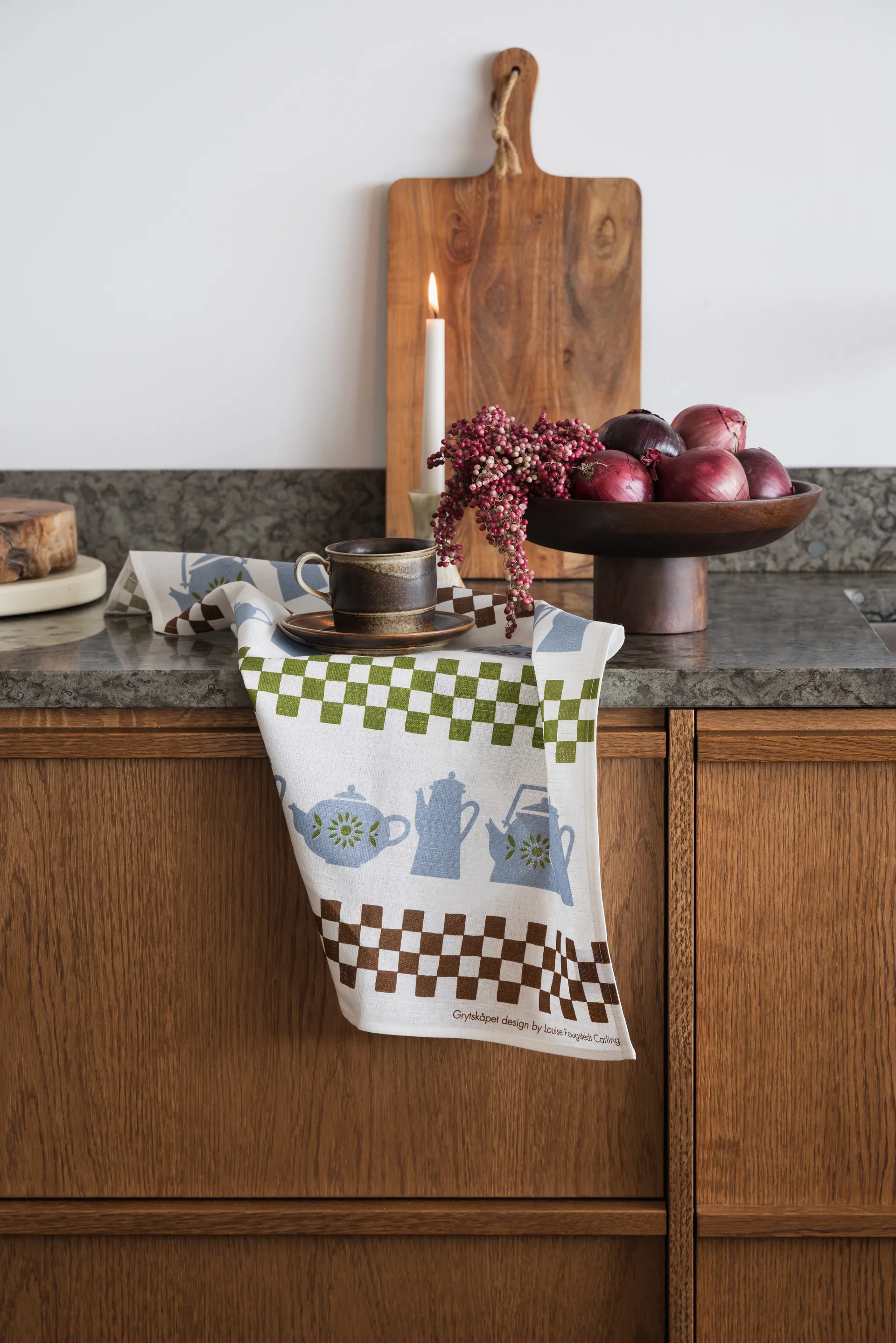 Grytskåpet kjøkkenhåndkle 47x70 cm, Multi-blå-grønn Almedahls