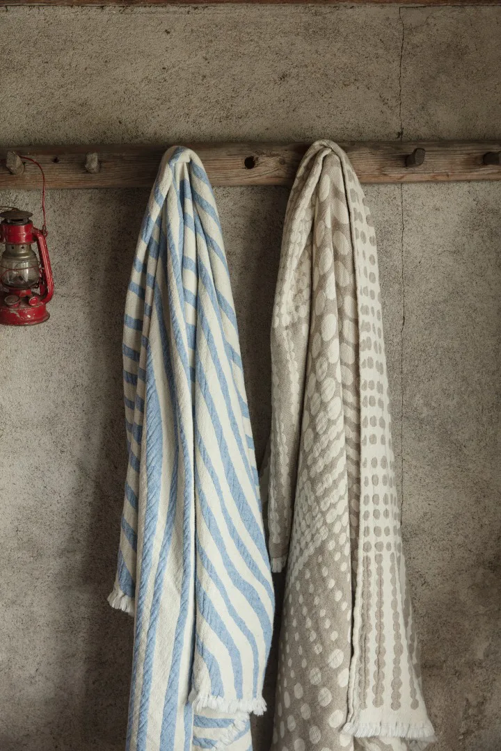 Havet pledd 120x170 cm, Blå-offwhite Almedahls