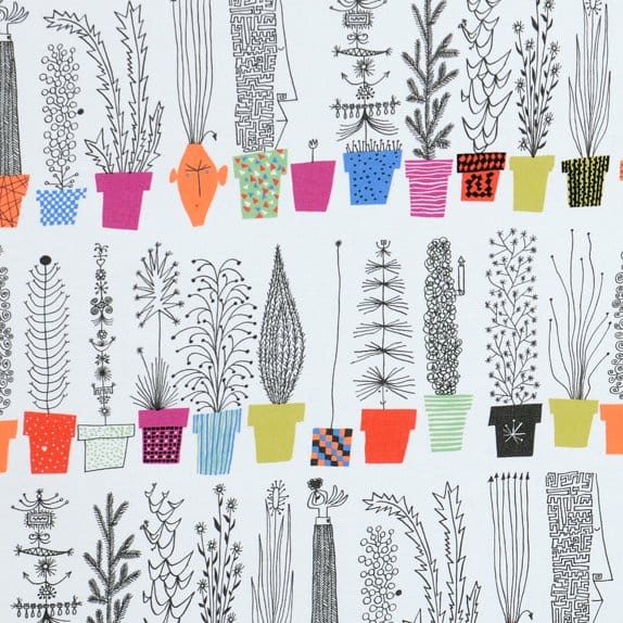 Italiensk blomsterhylla stoff, multi Almedahls