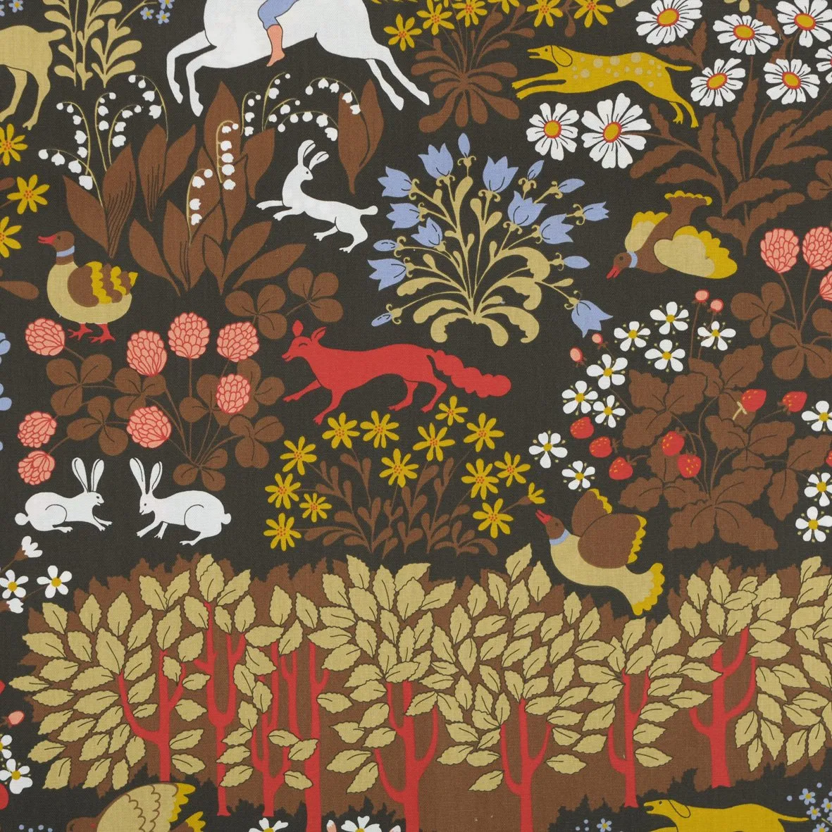 Jakten stoff, brun Almedahls