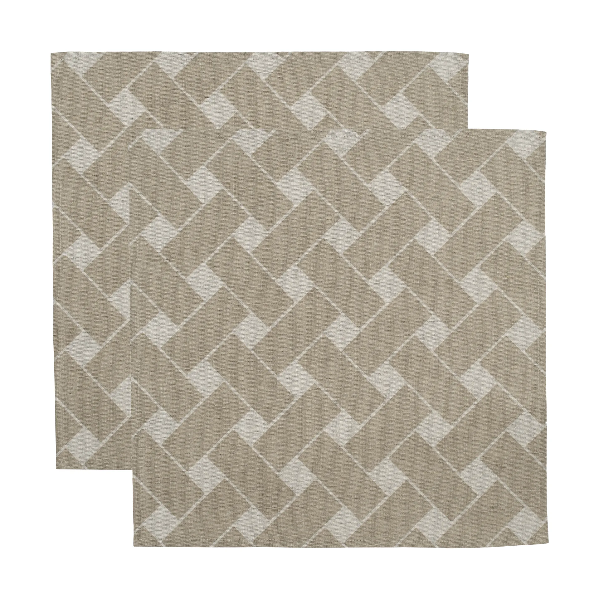 Korg XL serviett 45x45 cm 2-pk, Natur-taupe Almedahls