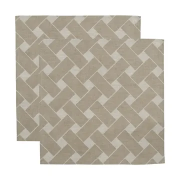 Korg XL serviett 45x45 cm 2-pk - Natur-taupe - Almedahls