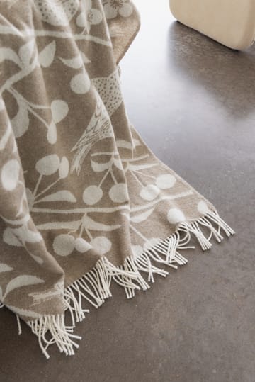Körsbärsträdgården pledd 130x170 cm - Brun-offwhite - Almedahls