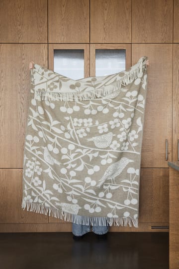 Körsbärsträdgården pledd 130x170 cm - Brun-offwhite - Almedahls