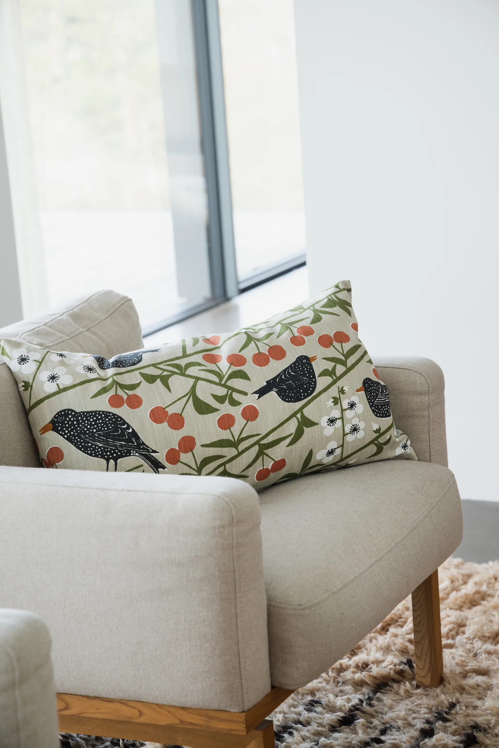 Körsbärsträdgården putetrekk, Beige, 40x70 cm Almedahls