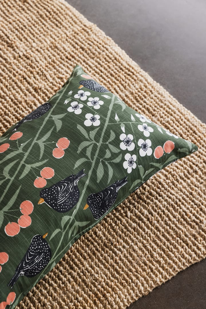 Körsbärsträdgården putetrekk, Mørkegrønn, 40x70cm Almedahls
