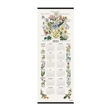 Landskapsblomster kalender 2023 - 35 x 90 cm - Almedahls