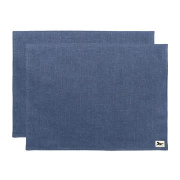Linne spisebrikke 34 x 45 cm 2-pakning - Blå - Almedahls