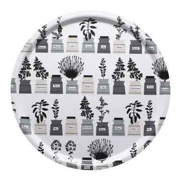 Persons krydderskap brett Ø38 cm - Grønn-grå - Almedahls