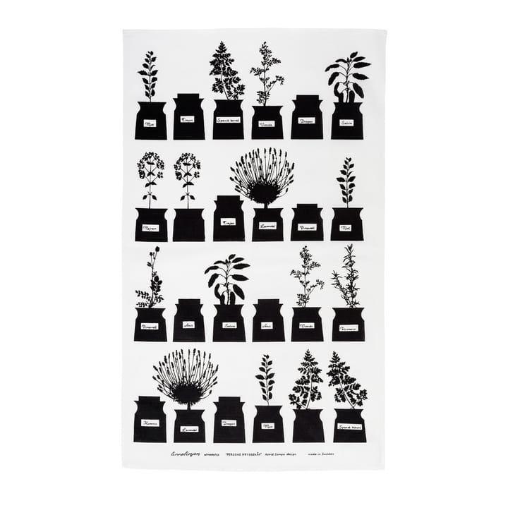 Persons kryddskåp kjøkkenhåndkle black edition, 47x70 cm Almedahls