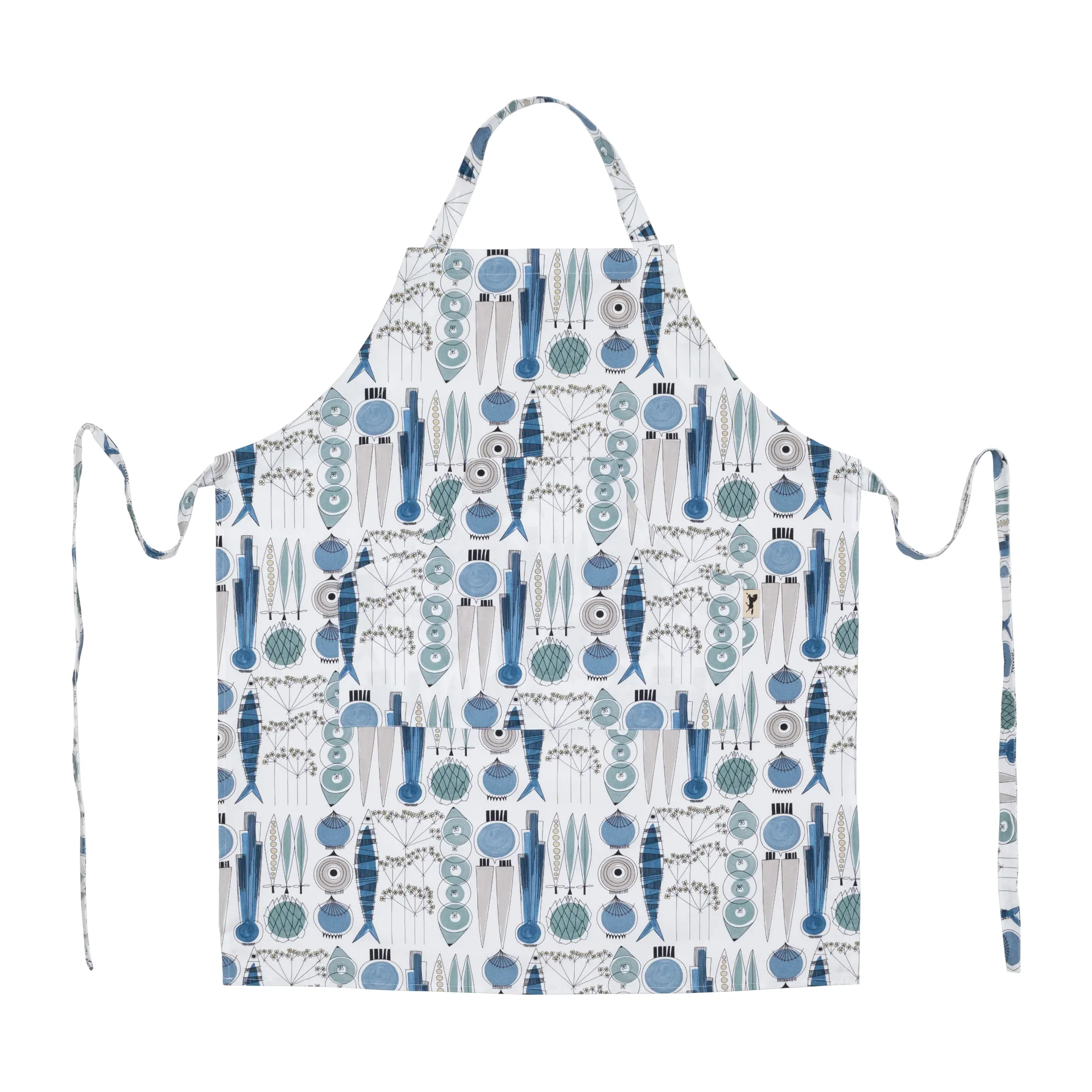 Picknick forkle lite mønster, Blå-beige Almedahls