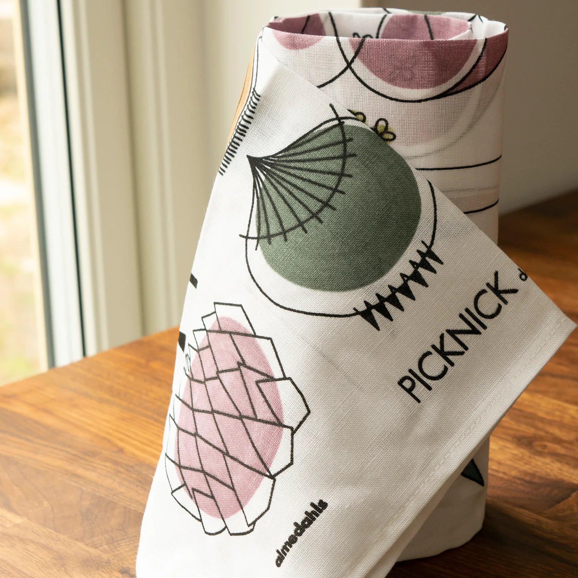 Picknick kjøkkenhåndkle, pastell Almedahls