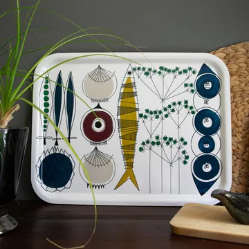 Piknik brett 33 x 43 cm - Blå-multi - Almedahls
