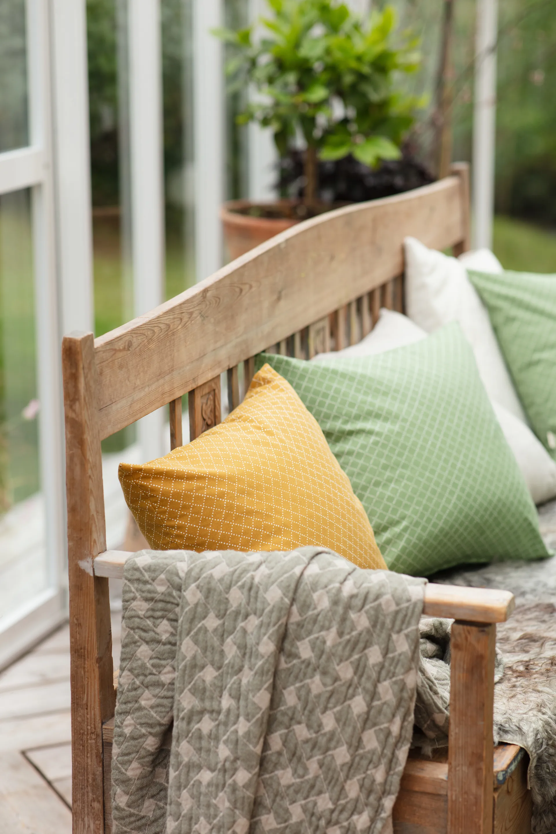 Prickruta putetrekk 47x47 cm, Grønn Almedahls