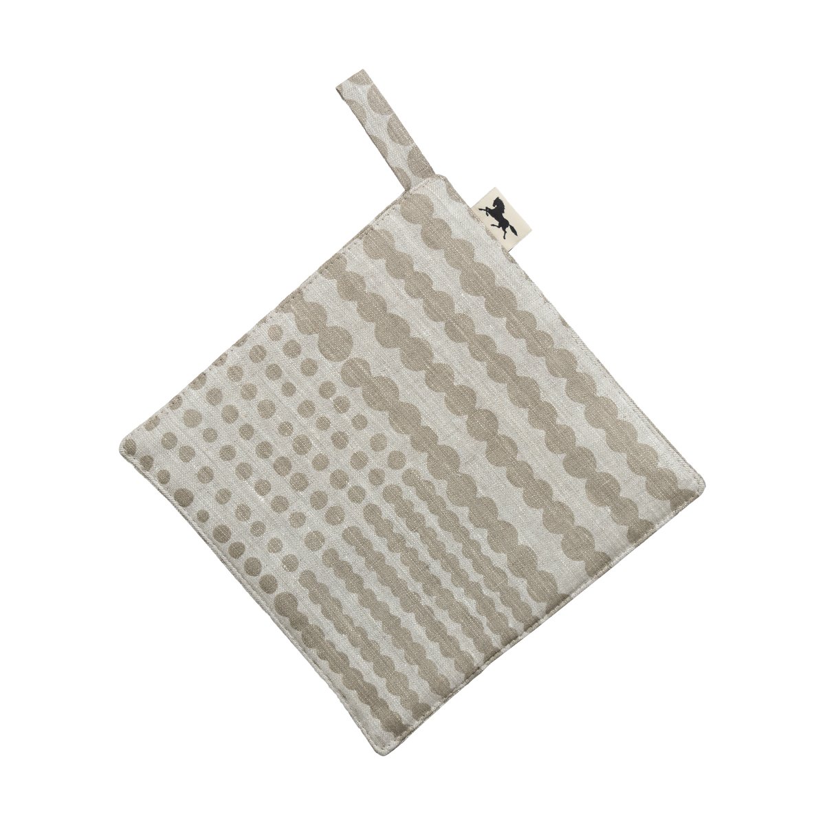 Almedahls Pricktyg grytelapp 23 x 23 cm Natur-taupe