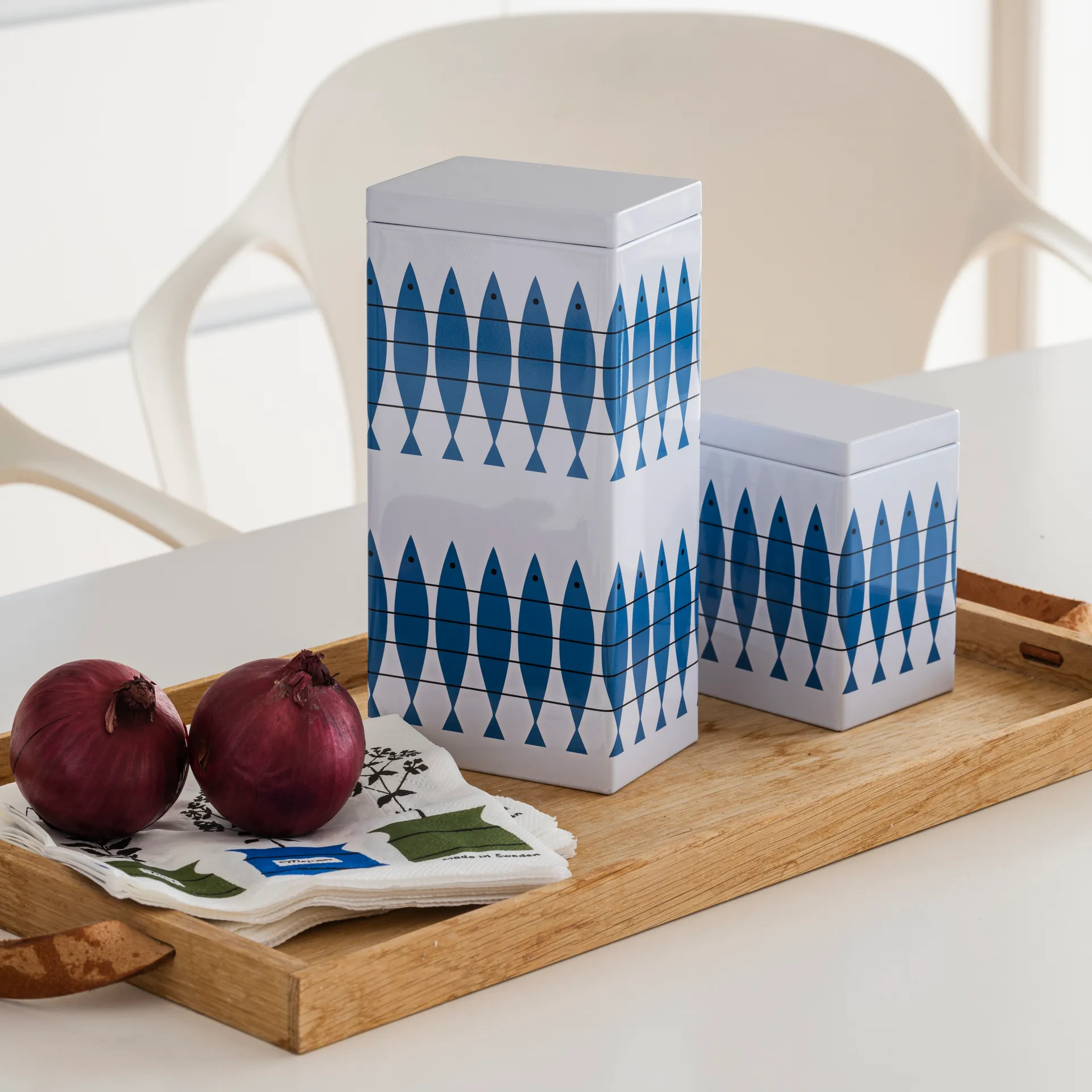 Sill kaffeboks, Blå Almedahls