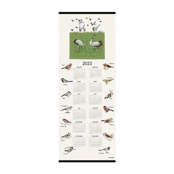 Svenske fugler kalender 2023 - 35 x 90 cm - Almedahls